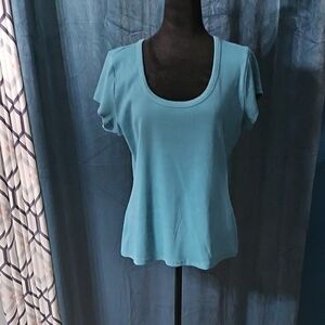 White House Black Market Ocean Waters Short Sleeve Top